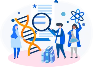 Genetic Research Team Concept PNG image