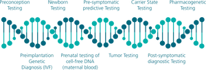 Genetic Testing Stages Infographic PNG