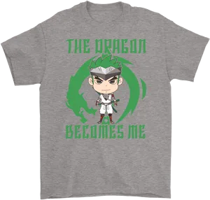 Genji Dragon Becomes Me Tshirt PNG image