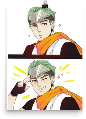 Genji Expressions Overwatch Art PNG image