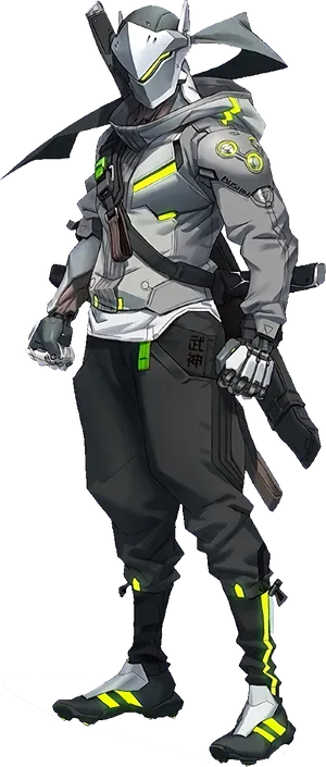 Genji Overwatch Cyber Ninja PNG image