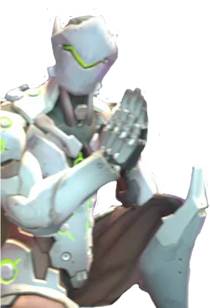 Genji Overwatch Cyberninja Pose PNG image