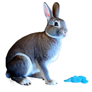 Gentle Bunny PNG Dwr