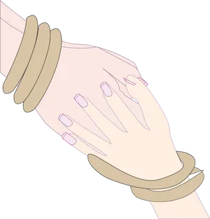 Gentle Hand Touch Illustration PNG image