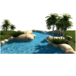 Gentle Pool Water Flow Png Brt80 PNG image