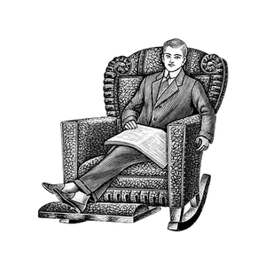 Gentleman Reading Newspaperin Armchair