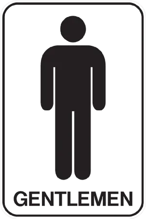 Gentlemen Restroom Sign PNG image