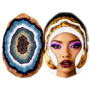 Geode Inspired Makeup Art Png 68 PNG image