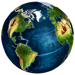 Geographical World Globe Png 05042024 PNG image