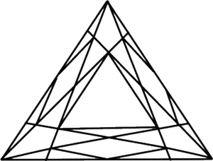 Geometric Black Lines Triangle Pattern PNG