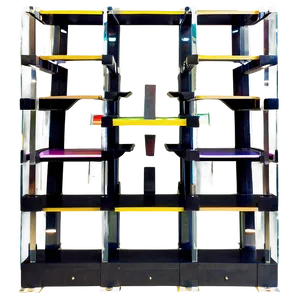 Geometric Bookshelf PNG Det42