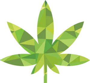 Geometric Cannabis Leaf Graphic PNG image