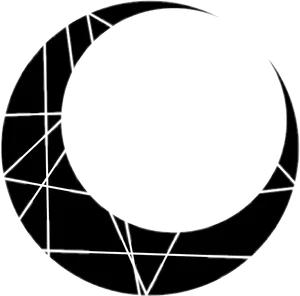 Geometric Circle Fragmented Design PNG image