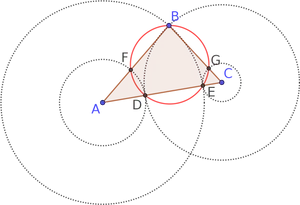 Geometric Circlesand Triangle Configuration PNG image