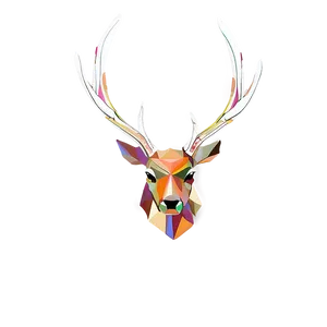 Geometric Deer Antler PNG 06122024