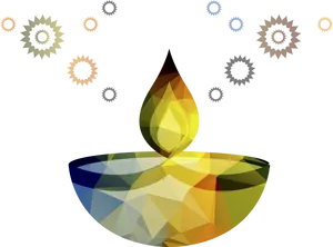 Geometric Diwali Lamp Background PNG image