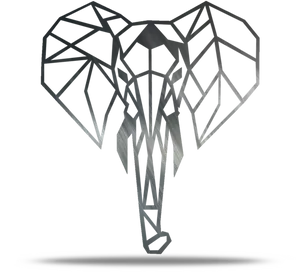 Geometric Elephant Art PNG