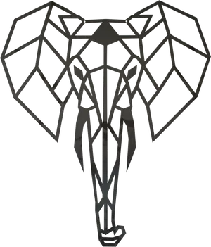 Geometric Elephant Artwork PNG