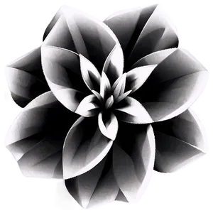Geometric Flower Black And White Png Lgf7 PNG image