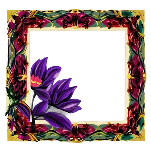 Geometric Flower Frame PNG Rnm PNG