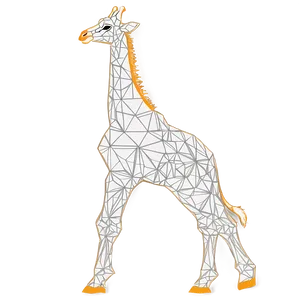 Geometric Giraffe Outline PNG Joq