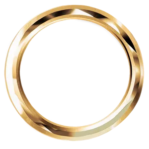 Geometric Gold Circle Frame PNG Uql