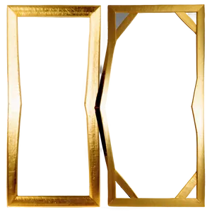Geometric Gold Frame Png 05042024 PNG image