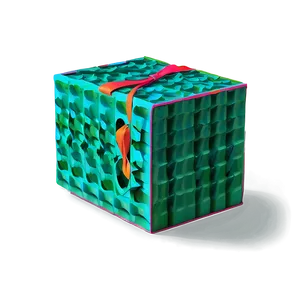 Geometric Green Box PNG 52