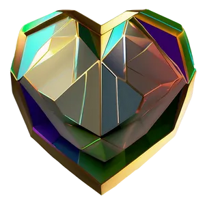 Geometric Heart Clipart PNG 06132024 PNG