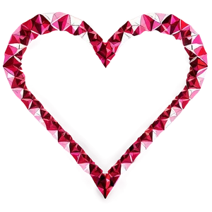 Geometric Heart Pattern PNG C