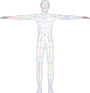 Geometric Human Body Outline PNG image