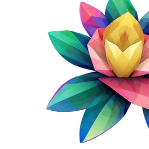 Geometric Indie Flower PNG 8
