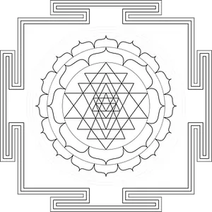 Geometric Mandala Art PNG image