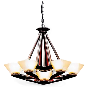 Geometric Modern Chandelier PNG 98