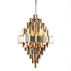 Geometric Modern Chandelier PNG Wtm