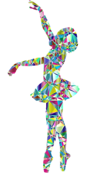 Geometric Pattern Ballerina Silhouette