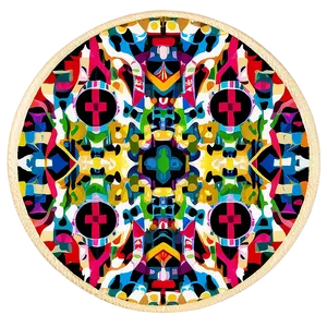 Geometric Pattern Coaster PNG 95 PNG