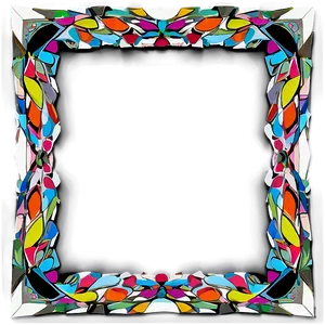 Geometric Photo Border PNG 06262024