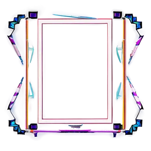 Geometric Photo Border PNG 06262024