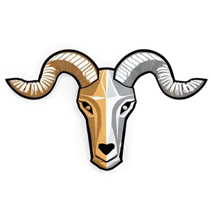 Geometric Ram Head PNG 06292024