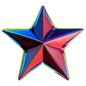 Geometric Red Star PNG Qew PNG