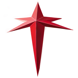 Geometric Red Star PNG Qok