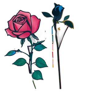 Geometric Rose Vector PNG 8
