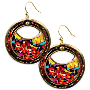 Geometric Shape Earring PNG 61