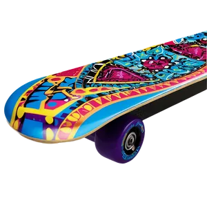 Geometric Skateboard Deck Art PNG Xkn