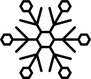 Geometric Snowflake Design PNG image