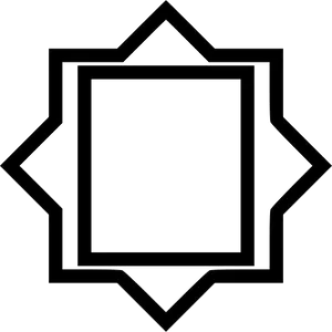 Geometric Star Frame Vector PNG