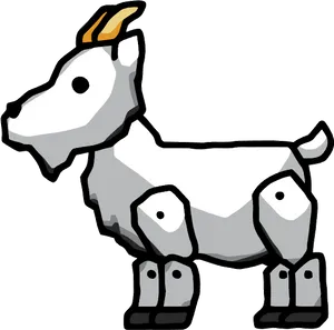 Geometric Style Goat Illustration PNG image