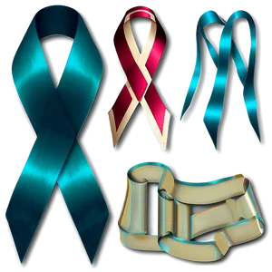 Geometric Teal Ribbon Icon PNG Bah17 PNG