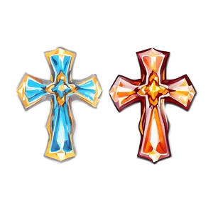 Geometric Thin Cross PNG Qtn